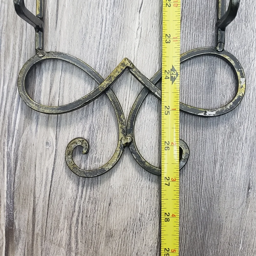 Dark Metal Wall Rack, Wall Mount Plate Holder, Picture Holder, Towel Holder